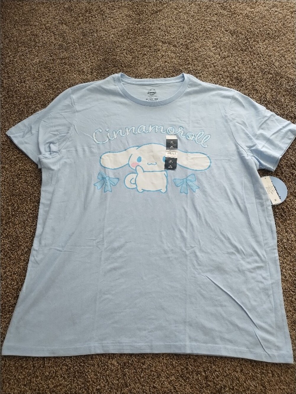 Sanrio Cinnamoroll Light Blue Graphic Short Sleeve Tee